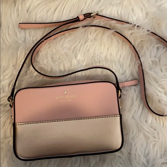 Kate Spade cross body bag blush / light gold. NWOT